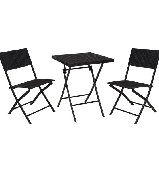 ProGarden 3-tlg. Garten-Bistro-Set Rattan-Optik