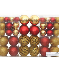 Weihnachtskugeln 100 Stk. Golden und Weinrot 3 / 4 / 6 cm