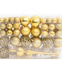 111-tlg. Weihnachtskugel-Set Golden Polystyrol
