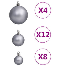 111-tlg. Weihnachtskugel-Set Weiß und Grau Polystyrol