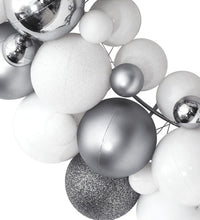 Weihnachtskranz Weiß und Grau 45 cm Polystyrol