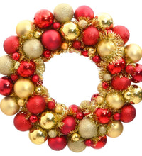 Weihnachtskranz Rot und Golden 45 cm Polystyrol