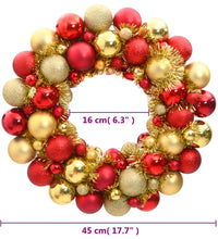 Weihnachtskranz Rot und Golden 45 cm Polystyrol