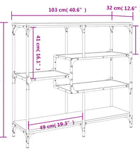Konsolentisch Grau Sonoma 103x32x95 cm Holzwerkstoff
