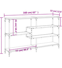 Konsolentisch Schwarz 160x32x95 cm Holzwerkstoff