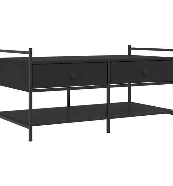 Couchtisch Schwarz 99x50x50 cm Holzwerkstoff