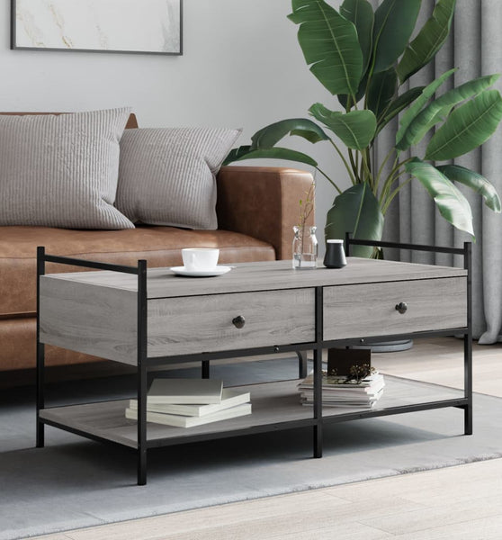 Couchtisch Grau Sonoma 99x50x50 cm Holzwerkstoff