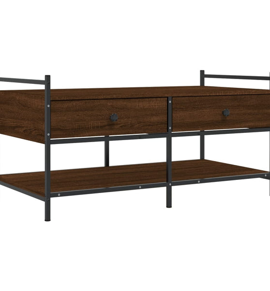 Couchtisch Braun Eichen-Optik 99x50x50 cm Holzwerkstoff