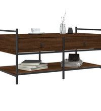Couchtisch Braun Eichen-Optik 99x50x50 cm Holzwerkstoff