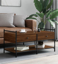 Couchtisch Braun Eichen-Optik 99x50x50 cm Holzwerkstoff