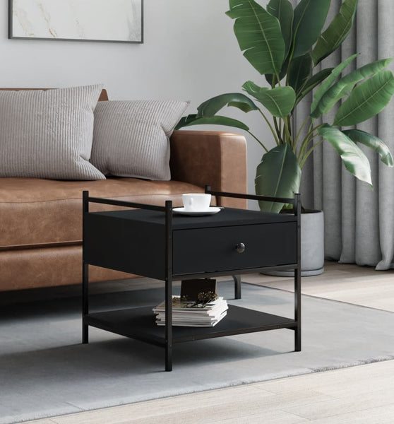 Couchtisch Schwarz 50x50x50 cm Holzwerkstoff