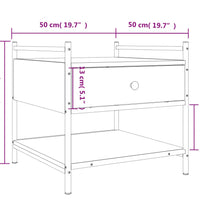 Couchtisch Sonoma-Eiche 50x50x50 cm Holzwerkstoff