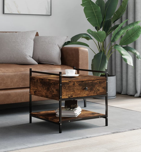 Couchtisch Räuchereiche 50x50x50 cm Holzwerkstoff