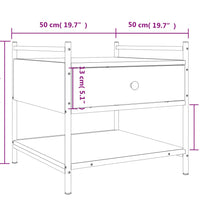 Couchtisch Grau Sonoma 50x50x50 cm Holzwerkstoff