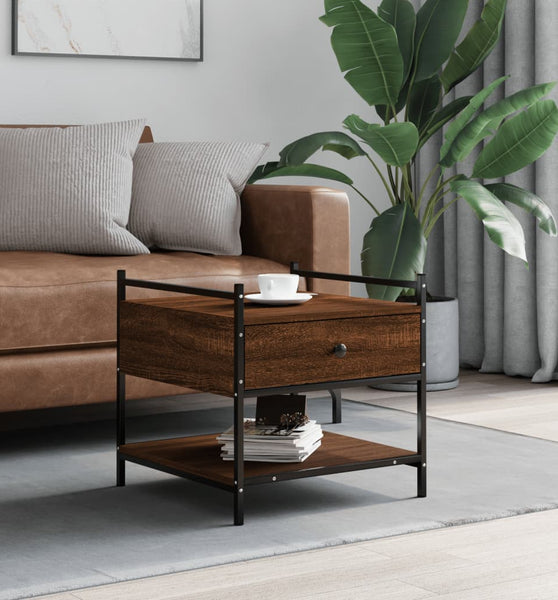 Couchtisch Braun Eichen-Optik 50x50x50 cm Holzwerkstoff