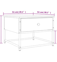 Couchtisch Schwarz 51x51x40 cm Holzwerkstoff