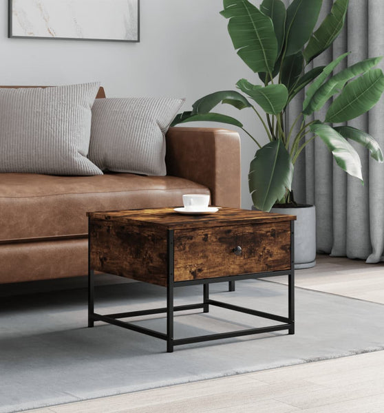 Couchtisch Räuchereiche 51x51x40 cm Holzwerkstoff