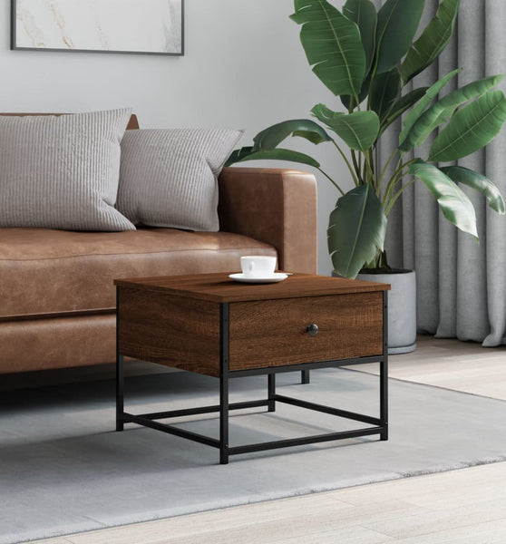 Couchtisch Braun Eichen-Optik 51x51x40 cm Holzwerkstoff