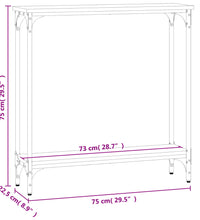 Konsolentisch Grau Sonoma 75x22,5x75 cm Holzwerkstoff