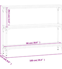 Konsolentisch Braun Eichen-Optik 100x22,5x75 cm Holzwerkstoff