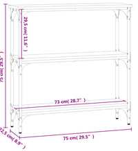 Konsolentisch Braun Eichen-Optik 75x22,5x75 cm Holzwerkstoff