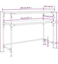 Konsolentisch Braun Eichen-Optik 100x35,5x75 cm Holzwerkstoff