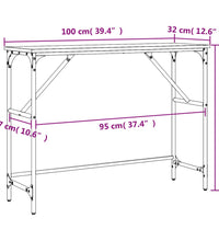 Konsolentisch Braun Eichen-Optik 100x32x75 cm Holzwerkstoff