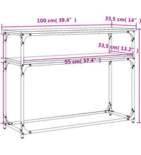 Konsolentisch Braun Eichen-Optik 100x35,5x75 cm Holzwerkstoff