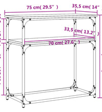 Konsolentisch Schwarz 75x35,5x75 cm Holzwerkstoff