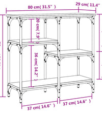 Konsolentisch Schwarz 80x29x75 cm Holzwerkstoff
