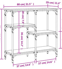 Konsolentisch Braun Eichen-Optik 80x29x75 cm Holzwerkstoff