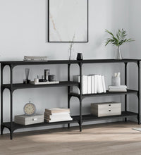 Konsolentisch Schwarz 160x29x75 cm Holzwerkstoff
