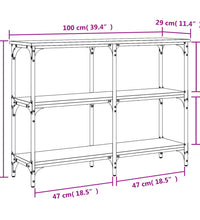 Konsolentisch Schwarz 100x29x75 cm Holzwerkstoff