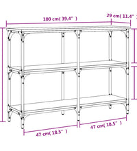 Konsolentisch Braun Eichen-Optik 100x29x75 cm Holzwerkstoff