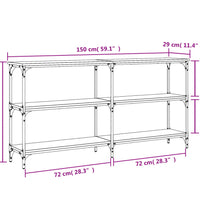 Konsolentisch Braun Eichen-Optik 150x29x75 cm Holzwerkstoff
