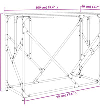 Konsolentisch Grau Sonoma 100x40x80 cm Holzwerkstoff
