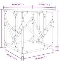 Couchtisch Schwarz 45x45x47,5 cm Holzwerkstoff