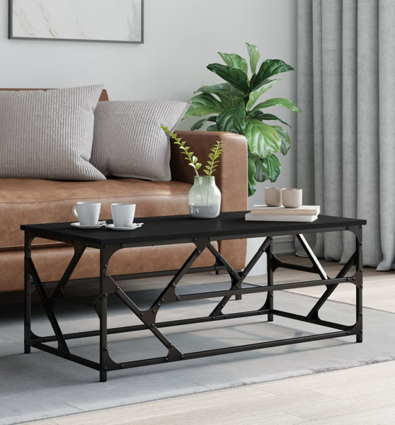 Couchtisch Schwarz 100x50x40 cm Holzwerkstoff