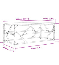 Couchtisch Grau Sonoma 100x50x40 cm Holzwerkstoff