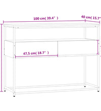 Konsolentisch Braun Eichen-Optik 100x40x75 cm Holzwerkstoff