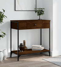 Konsolentisch Braun Eichen-Optik 75x34,5x75 cm Holzwerkstoff