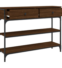 Konsolentisch Braun Eichen-Optik 100x25x75 cm Holzwerkstoff