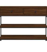 Konsolentisch Braun Eichen-Optik 100x25x75 cm Holzwerkstoff