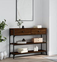Konsolentisch Braun Eichen-Optik 100x25x75 cm Holzwerkstoff