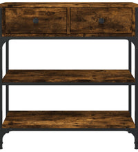 Konsolentisch Räuchereiche 72,5x25x75 cm Holzwerkstoff