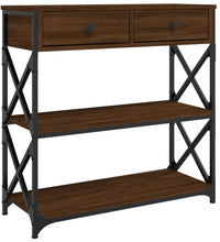 Konsolentisch Braun Eichen-Optik 75x28x75 cm Holzwerkstoff
