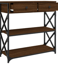 Konsolentisch Braun Eichen-Optik 75x28x75 cm Holzwerkstoff