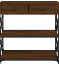 Konsolentisch Braun Eichen-Optik 75x28x75 cm Holzwerkstoff