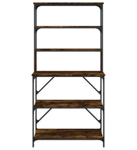 Bäckerregal 6 Fächer Räuchereiche 90x40x180 cm Holzwerkstoff