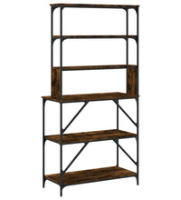 Bäckerregal 6 Fächer Räuchereiche 90x40x180 cm Holzwerkstoff